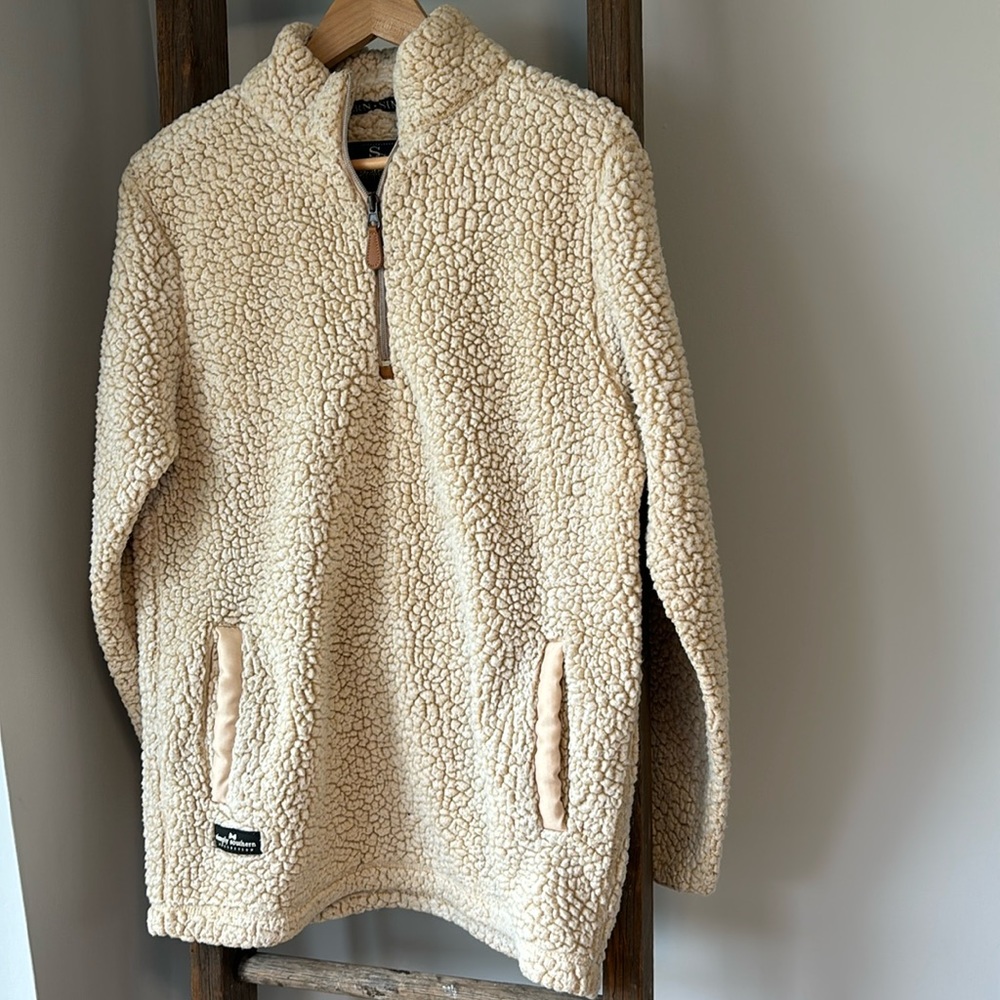 Simply southern quarter zip Berber fleece cream size Small